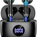Wireless Earbuds, Bluetooth 5.4 Headphones HiFi Stereo, in Ear Earphones with 4 ENC Noise Cancelling Mics, 40H Playtime Ear Buds with Mini Case, IP7 Waterproof Bluetooth Earbuds with LED Display
