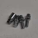 Wheel Accessories Parts 12x1.5 Chrome - Ball Seat (R12)- Premium Lug Bolt Wheel Lock Set (28mm Long) (Set of 4 + Key) (12x1.5, Chrome)