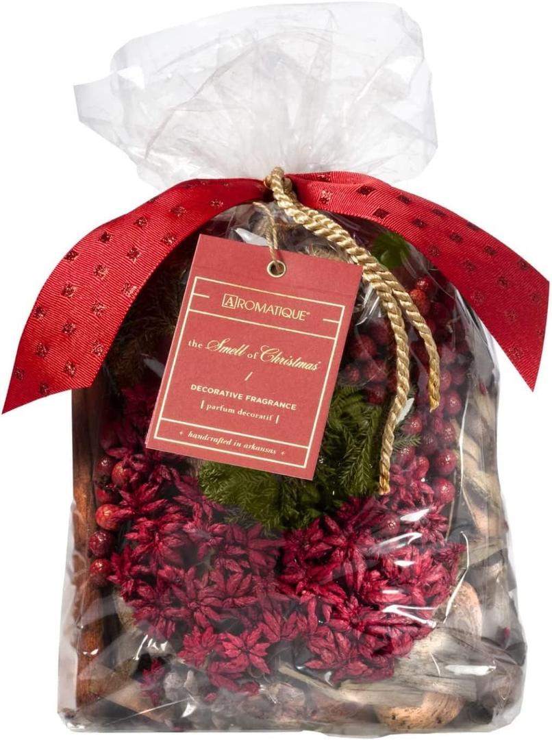 Aromatique The Smell of Christmas Potpourri Bag - Decorative Home Fragrance, Perfect Winter Decoration Long Lasting Room Sachet Botanicals Catchall Bowl Filler Decor Xmas Centerpiece 8oz