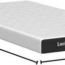 Lucid 5 Inch Memory Foam Mattress Low Profile - Firm Feel - Infused with Bamboo Charcoal and Gel - Bed in a Box - Temperature Regulating - Breathable - Twin Size