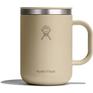 Hydro Flask Coffee Mug  Insulated Stainless Steel, Non Spill, Leak Resistant Travel Mug 24 Oz Oat Tan