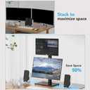 AX WABER Dual Monitor Stand Vertical Stack Screen Free-Standing Desk Mount Arm Riser Fits Two 13 to 34 Inch Computer Monitors with Swivel,Tilt, Height Adjustable,VESA Stand 100x100mm, 75x75mm AX05TB02