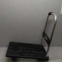 Folding Hand Truck 500 lbs, Heavy Duty Dolly Cart with 26" Widen Platform & 6 Enlarged Wheels, Portable Dolly Cart with Upright Lock for Moving, Luggage, Travel, Home, Office (Black)