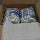 Outdoor Chair Cushions Set of 4, Water Resistant Patio Chair Pads with Ties, Seat Cushions for Home Garden Furniture Decoration, 16"x17",Acapa Opal Geometric