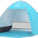 Wolfwise UPF50+ Pop up Beach Tent, Instant Easy Setup Popup Beach Shade Canopy for 1-2 Person, Sun Shelter with UV Protection, Portable with Carring Bag, 59 ×47×43 in, Blue