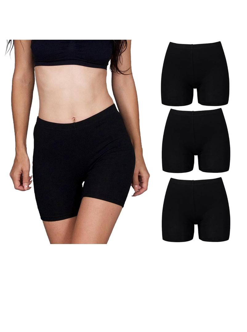 Emprella 3 Pack Slip Shorts for Women Under Dress Cotton Women's Biker Bike Short Pack Anti Chafing, XXL