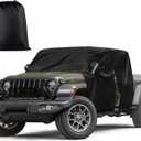 Car Cab Cover for Jeep Gladiator 2020-2025, Migaven Waterproof Cover with Driver Door Zipper Windproof Straps All Weather Snow Rain UV Protection