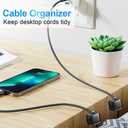 3 x 18 Pack Cord Organizer Holder,Magnetic Cable Clips Management, Easy Adhesive Phone USB Charger Cord Keeper, Hide Or Organize Desk Cable for Kitchen, Office, Car, Nightstand （Black）