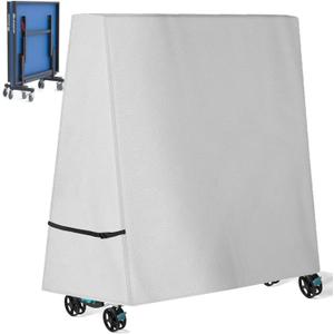 Ping Pong Table Cover 600D Heavy Duty Waterproof for Outdoor & Indoor Foldable 9 x 5 FT Folding Table Tennis Tables (Gray)