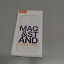 QTlier for iPhone 16 Case, 360 Rotatable Ring Stand, Raised Camera Frame, Shockproof Case Compatible with MagSafe, Case for iPhone 16, Translucent Avocado Green