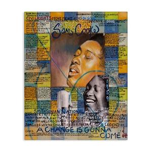 Stupell Industries Sam Cooke Collage Canvas Wall Art Design by Sabin, 36 x 48