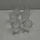 Vintage Glasses Set of 6, Plastic Reusable 12 Ounce Colored Water Goblets, Unique Embossed Pattern Unbreakable Stemmed Glasses High Clear Wedding Party Bar Drinking Cups Clear