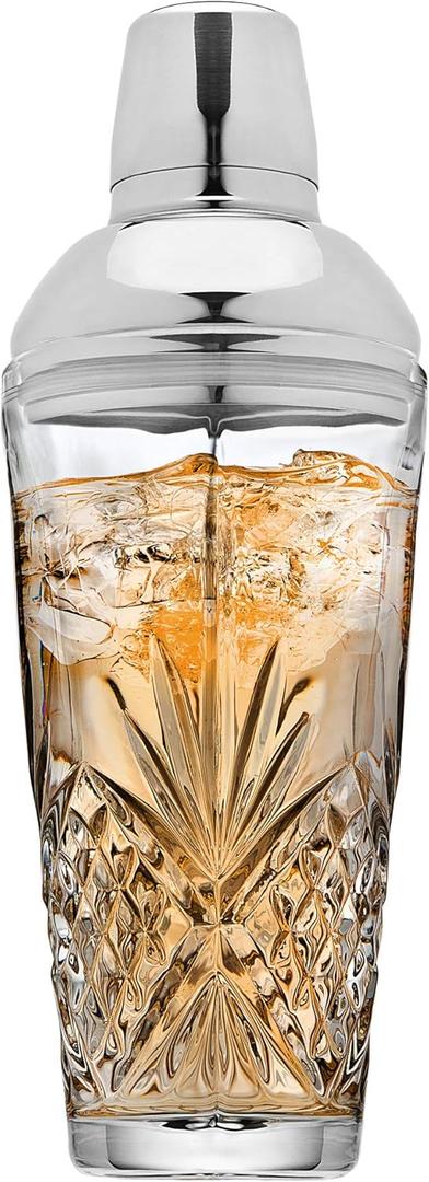 Godinger Dublin Cocktail Shaker, Martini Shaker, 17oz (Silver)