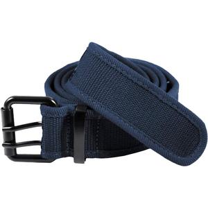 moonsix Canvas Web Belts for Men,Solid Color Casual Double Hole Grommet Belt (fit waistline 30"-36", 7-dark Blue)