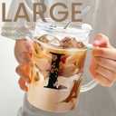 Personalized Extra Large Glass Drinking Cup With Lid Straw Funny For Women Cup Regalos Para Mujer Teen Girl Gifts Trendy Stuff Iced Glasses Tumbler Must Haves For Women Home Essentials