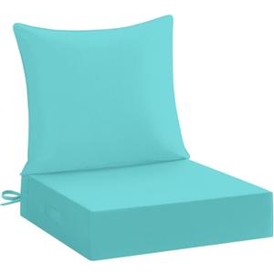 downluxe 24x24 Outdoor Chair Cushions, Waterproof Fade Resistant Patio Furniture Cushions with Handle & Removable Cover, Deep Seat Outdoor Cushions for Sofa, Couch and Patio Chairs, Teal