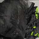 7.5-10FT Umbrella Netting for Outdoor Umbrellas, Patio Umbrella Mosquito Netting with Led Strip Lights, Adjustable Rope, Fits 9Ft Outdoor Table Umbrellas (Black)