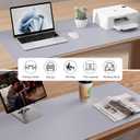 Aothia Large PU Leather Desk Pad Protector - Non-Slip Mouse Pad & Writing Mat for Office/Home, Waterproof, Easy to Clean (36" x 17", Smoky Lavender)