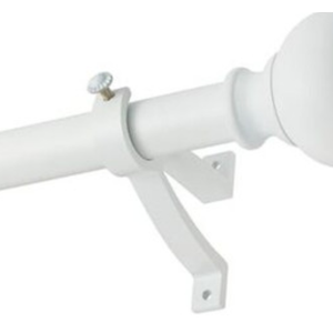 Matte White Window Curtain Rods 72 to 144 Inch, Adjustable Curtain Rod,Heavy Duty Window Rods,Thicken Sturdy Drapery Rods,Single Telescoping Decorative Curtain Rod for Window
