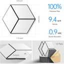 12-Pack Self-Adhesive Acoustic Panels 12" x 10" x 0.4" High-Density, Flame-Resistant Soundproof Foam. Absorbs Noise and Eliminates Echoes, Hexagonal 3D Design (White Face)