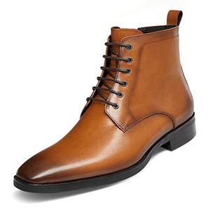GIFENNSE Mens Chukka Boots | Mens Dress Boots | Oxford Leather Boots | Famal Chelsea Boots for Men Size 8.5