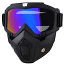 Paintball Mask Anti Fog,Tactical Full Face Mask Ski Mask Goggles Detachable Adjustable,Motorcycle Riding Face Protection (Colorful)