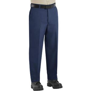 Red Kap Men's Wrinkle-Free Regular Fit Twill Blend Work Pants (30W x 30L, Navy)