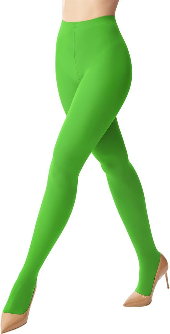 leg elegant Women's 80 Den Microfiber Soft Opaque Tights Pantyhose (XL)