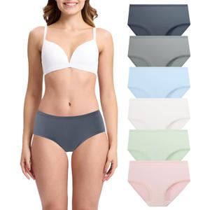 BAMBOO COOL Womens Underwear Breathable Mesh Moisture-Wicking Briefs, Soft & Lightweight Panties L