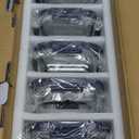 5-Pack Borosilicate Glass Containers with Tempered Lids, 35.2oz/4.4 Cup Airtight Meal Prep Set, Microwave/Freezer Safe (Blue)