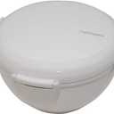 TAKENAKA Bento Bowl for perfect lunch, Eco-Friendly Lunch Box Made in Japan, Recycle Plastic Bottle, Microwave and Dishwasher Safe, Bento Box (Coconut White)