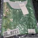 Poetsky Women's V Neck 3/4 Sleeve T Shirt Casual Loose Basic Tops Summer Tee Blouses (A Black Floral) Size S