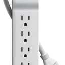 Belkin 6-Outlet Surge Protector Power Strip, UL-listed w/ 6 AC Outlets & 10ft/3M Cord, Overload and Overvoltage Protection for Personal Electronics, Small Appliances, & More - 720 Joules of Protection
