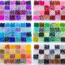 XSEINO About 3600PCS 8mm Glass Beads 6Box Bracelet Making Kit,144 Assorted Dreamy Series Colorful Crystal Beads for Bracelet and Jewelry Making and DIY Crafts,Friendship Bracelets