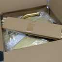 74" Gold Shepherds Hook StandAdjustable Free Standing Pole Holder for Hanging Bird Feeders, Plants, Lanterns, Wreaths, and Wind Chimes, Heavy Duty Base for Indoor & Outdoor Use, Holds Up to 20 LBS