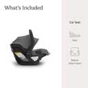 UPPAbaby Mesa V3 Infant Car Seat with Base, Insert & SmartSecure - Greyson | Suitable for infants from 4-30 lbs, No-rethread harness, Base included, 25 Headrest positions