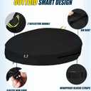 Outdoor Daybed Cover Waterproof, 600D Round Patio Sofa Cover, Heavy Duty Outdoor Canopy Daybed Sofa Cover - 88"X35''/18H