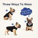 Supet Dog Tuxedo and Bandana Set with Bow Tie, Formal Outfit for Wedding Birthday Party Graduation Valentines, Pet Suit Clothes for Large Medium Small Dogs (Black, M)