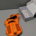 Small Dog Harness, Heavy Duty Tactical No Pull Dog Harness, No Choke, Easy On and Off Pet Vest with Molle System, Adjustable Reflective Dog Vest with Breathable Padded for Walking Hiking Training (S(Neck:16-22",Chest:20-28"),18-35 lbs, Orange)