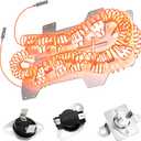 Dryer Heating Element（DC47-00019A）for Samsung, Thermal Fuse（ DC96-00887A and DC47-00016A), Thermostat （DC47-00018A ）Dryer Repair Kit Replacement, Figure 6 is the Compatible Model