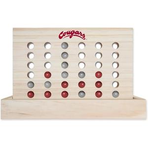 Rico Industries NCAA Mini Travel Team 4 in A Row Mini Game- Wooden, Team Colors, 5.5" x 8" (Washington Cougars)