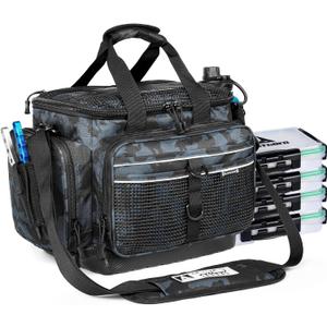 Ghosthorn Fishing Tackle Box, Waterproof 3600 and 3700 Tackle Trays, Plastic Tackle Box Organizer with Removable Dividers Storage Lure Box for 4 Pack