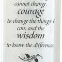 The Serenity Prayer Inspirational Glass Plaque. Encouraging and Centering Words To Empower. Includes a Folding Easel. By Lifeforce Glass. White.