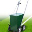 VEVOR 50 lbs Dry Line Chalker with Heavy-Duty Metal Wheels, Adjustable 2 or 4 Inch Dry Line Marker Machine for Baseball & Softball, Wheeled with Rubber Handle, Large Powder Capacity, Green