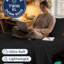 Twin XL Size 3 Piece Sheet Set - Comfy Breathable & Cooling Sheets - Hotel Luxury Bed Sheets for Women & Men - Deep Pockets, Easy-Fit, Extra Soft & Wrinkle Free Sheets - Black Oeko-Tex Bed Sheet Set