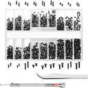 630 Pcs Tiny Micro Repair Screw Kit Eyeglass Sunglass Repair Kit with Screwdriver for Repair Spectacles, Watch, Jewelry