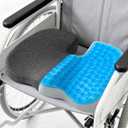 Medisana Gel Wheelchair Cushions for Pain ReliefGC 150B Seat Cushion for Tailbone, Sciatica, Back & Hip Support, Ergonomic Office Chair Cushion for Office, Car Seat & Wheelchair (Black-1916"2.8") (X-Large)
