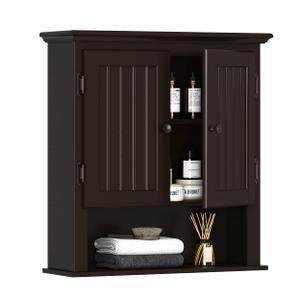 UTEX Medicine Cabinet, Bathroom Storage Cabinet Wall Mounted, Espresso