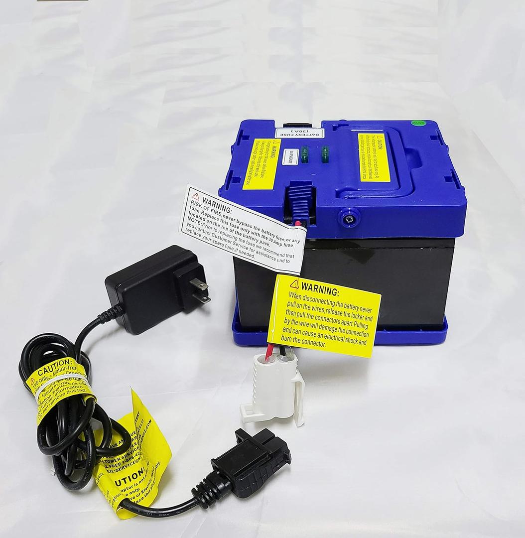 24 Volt and Charger for Kids Powered Ride On for Action Wheels for Motion Trendz Mega Tredz for Yamaha Grizzly for Monster Jam for Grave Digger for Thunder Tank Halo Warthog