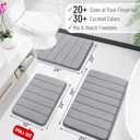 OLANLY Memory Foam Bath Mat 36x24, Super Soft Absorbent Bathroom Rugs, Quick Dry, Machine Washable Shower Floor Rugs, Bathmat Carpet, Bathroom Home Decor Accessories, Grey